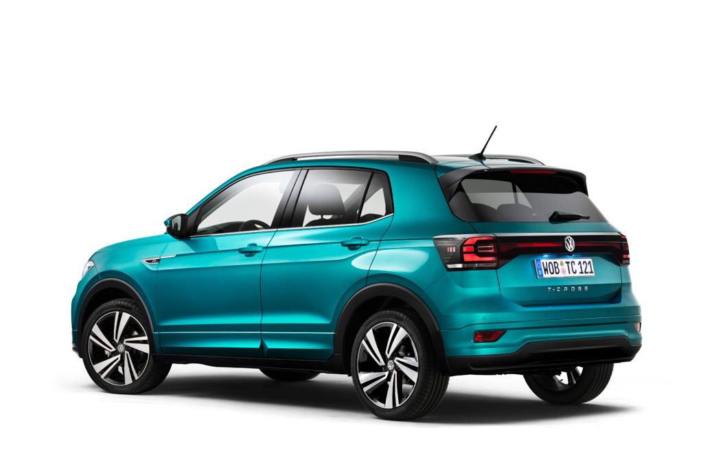 Lateral del nuevo Volkswagen VW T-Cross Foto Lateral del nuevo Volkswagen VW T-Cross azul
